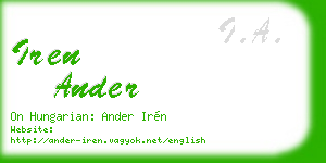 iren ander business card