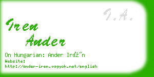 iren ander business card